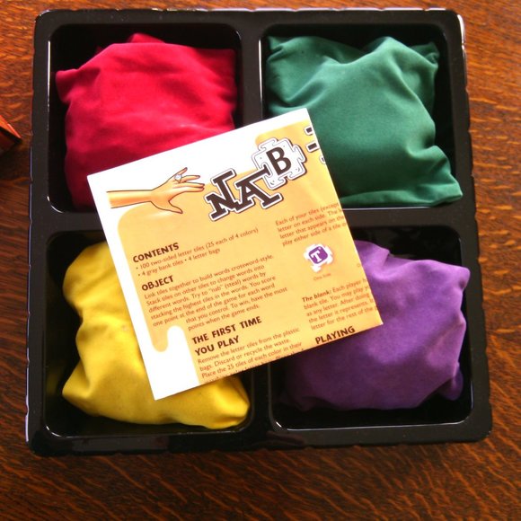 Hasbro's Nab-It! word game letter tiles Building Words Family Crossword Games - Picture 4 of 16